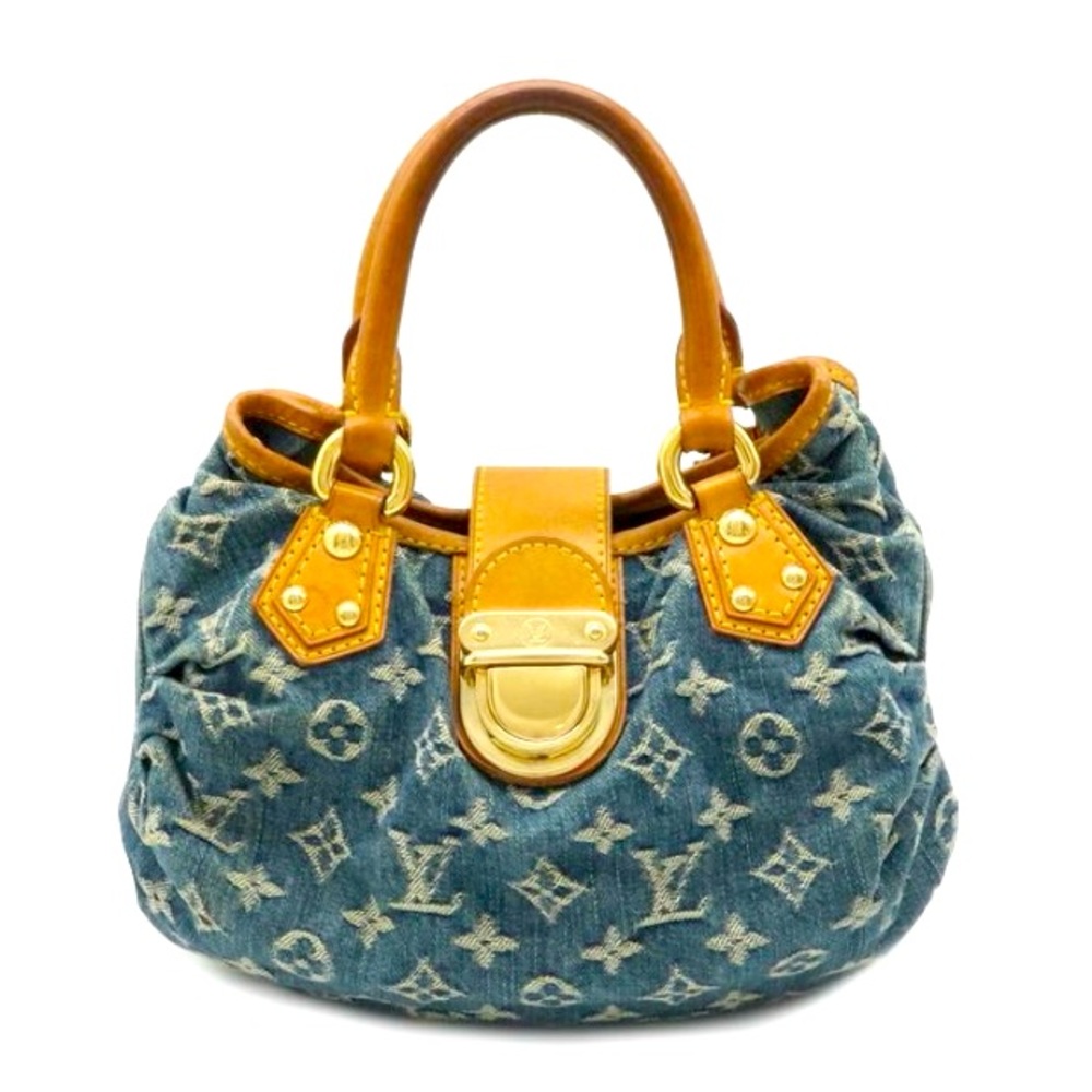 LOUIS VUITTON PLEATY HAND BAG VI0056 PURSE INDIGO MONOGRAM
DENIM